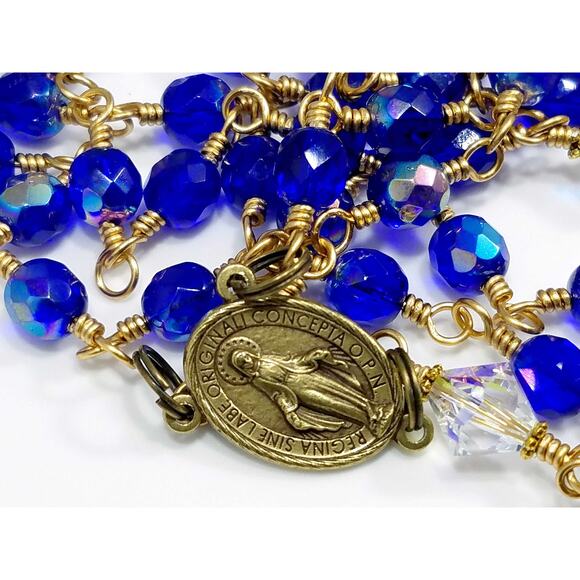 Pardon Indulgence Crucifix, Five Decade Catholic Rosary, Miraculous Medal Center - Picture 5 of 10